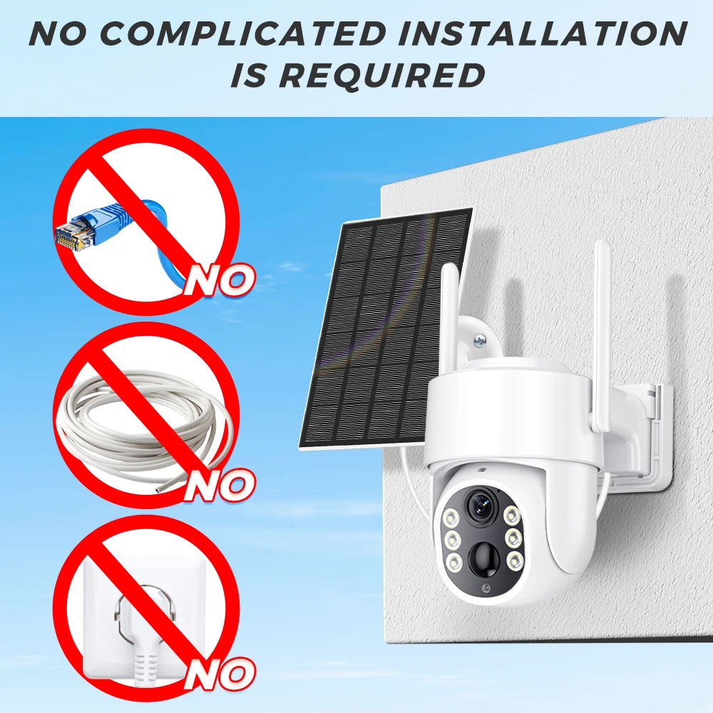 5MP Solar Wi-Fi Security Camera – 365-Day Power, HD Night Vision, AI Alerts, Perfect for Homes & Businesses