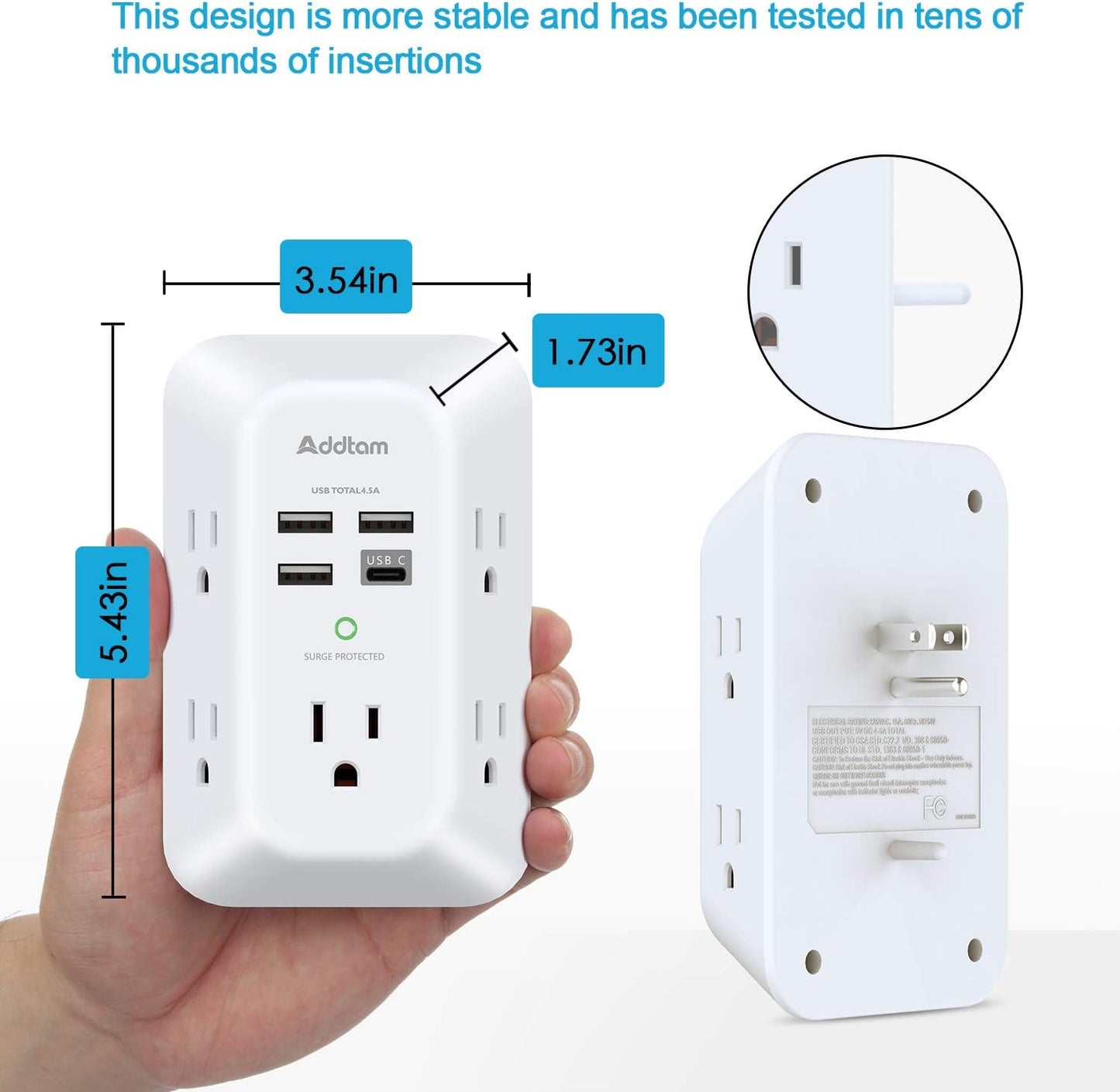 9-in-1 USB Wall Charger with Surge Protection – Power & Charge All Devices Safely