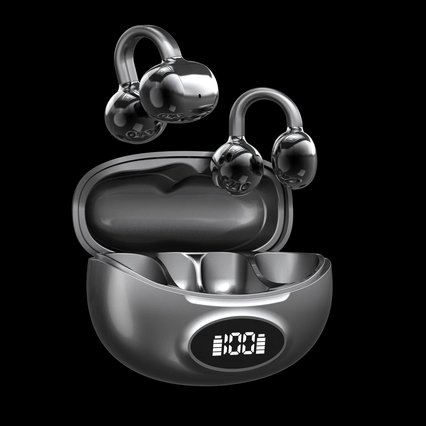 W19 Clip-On Wireless Earbuds, Secure Fit With Translation Support