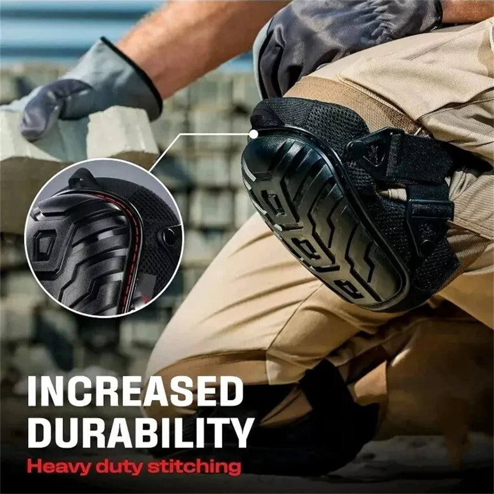 Professional Knee Pads, Thick Gel Cushion, Adjustable Straps for Construction, Gardening & Flooring Work