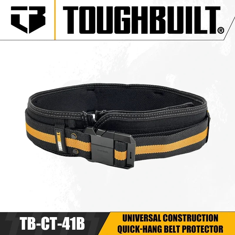 TOUGHBUILT Heavy-Duty Tool Belt with Quick-Hang Protector & Metal Buckle