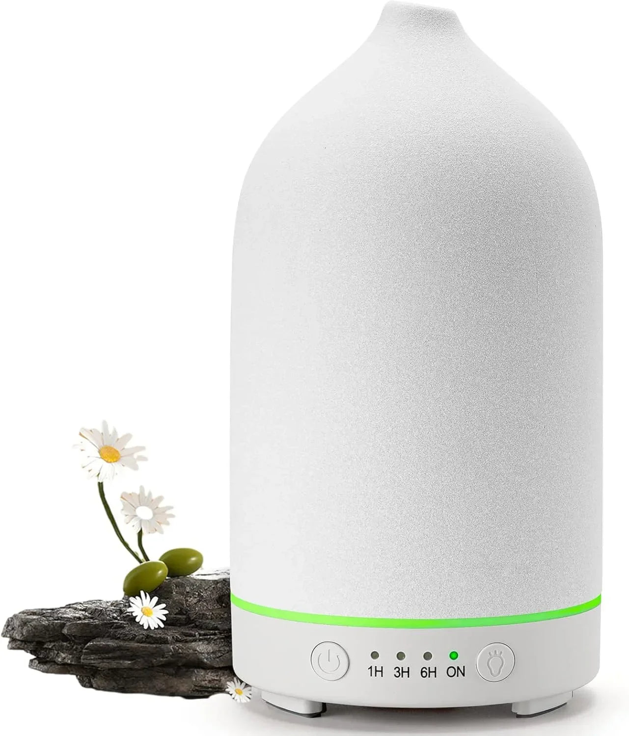 100ml Ceramic Aromatherapy Essential Oil Diffuser, 7 LED Colors & Timer