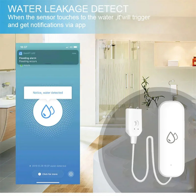 Wi-Fi Water Leak Sensor, Smart Home Protection with Instant Alerts
