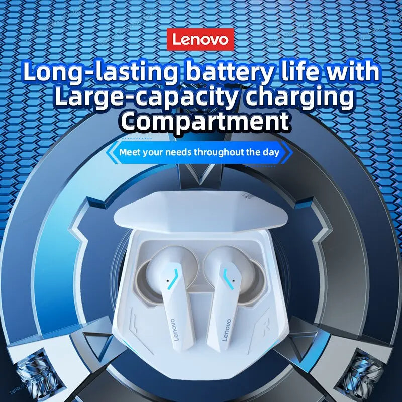 Lenovo GM2 Pro Gaming Earbuds, 30h Playtime, ANC, Dual Mode & Hi-Fi Sound