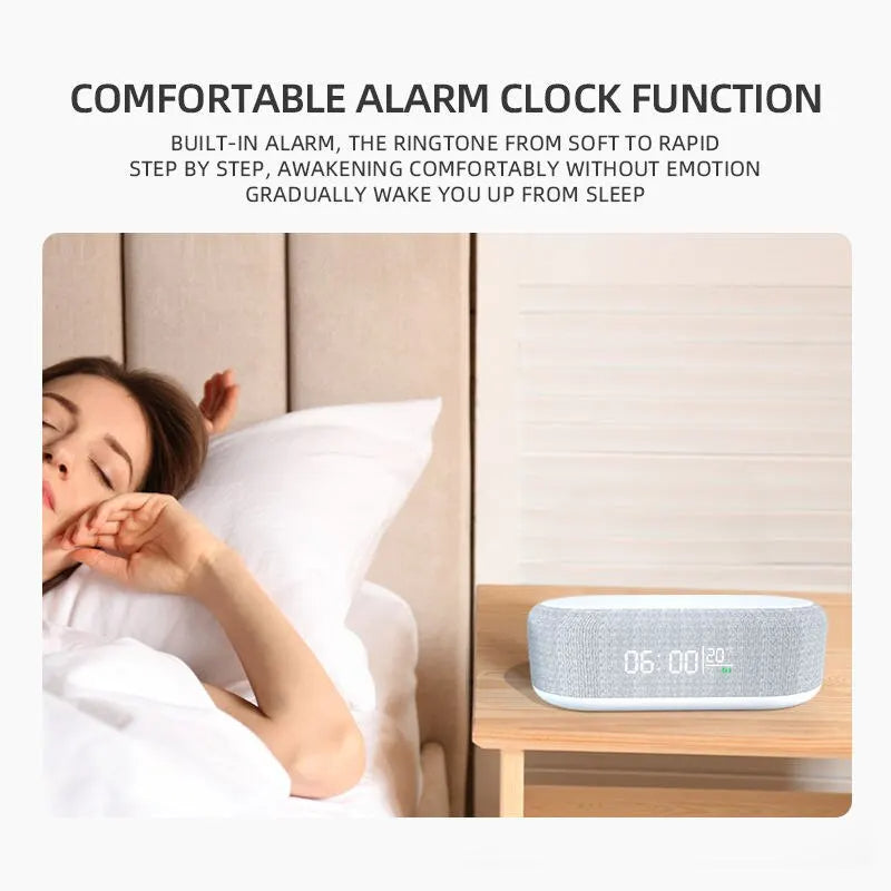 Digital Alarm Clock, Wireless Fast Charger, 15W