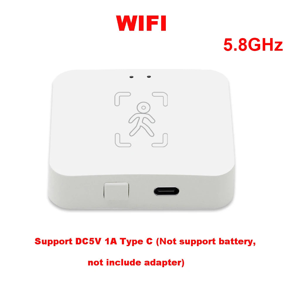 Wi-Fi Human Presence Sensor, mmWave Radar Motion & Static Detection with Light Sensor
