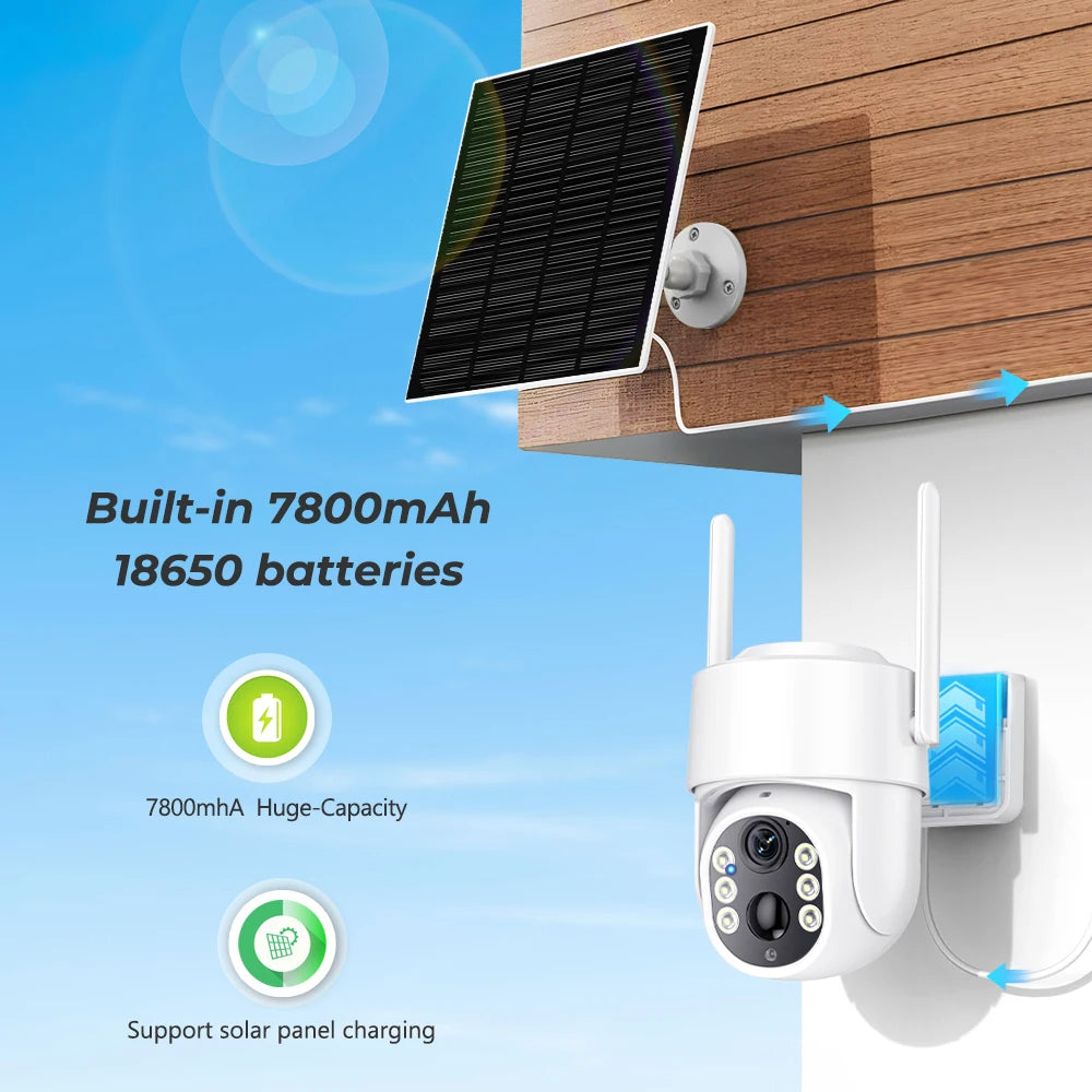 5MP Solar Wi-Fi Security Camera – 365-Day Power, HD Night Vision, AI Alerts, Perfect for Homes & Businesses