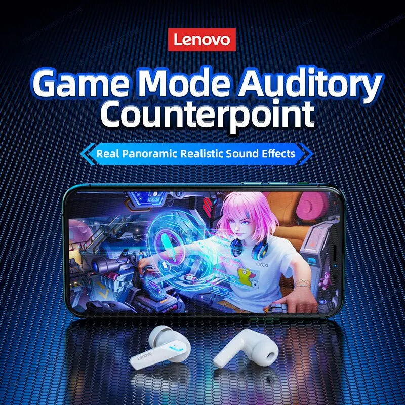 Lenovo GM2 Pro Gaming Earbuds, 30h Playtime, ANC, Dual Mode & Hi-Fi Sound