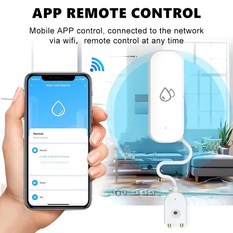 Wi-Fi Water Leak Sensor, Smart Home Protection with Instant Alerts