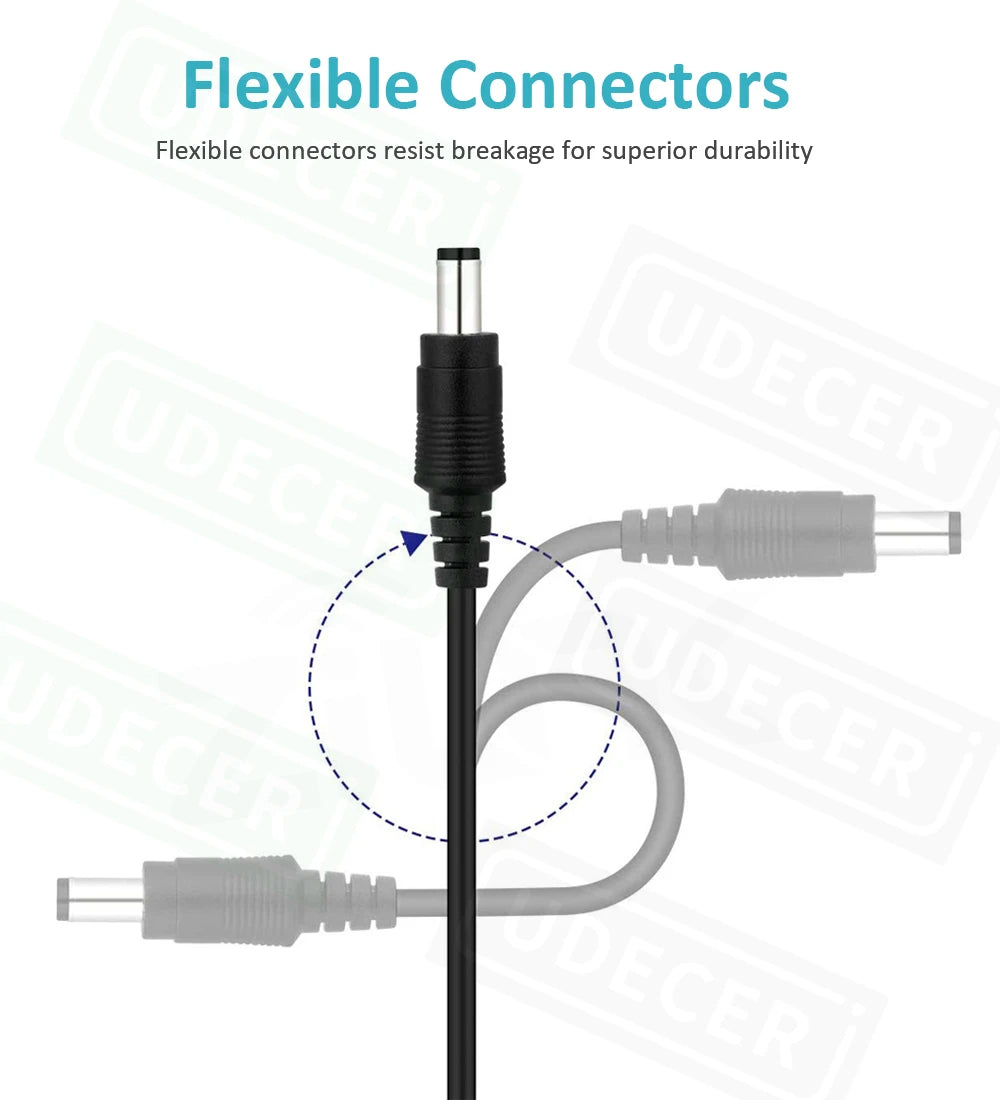 10M DC 12V Extension Power Cable for iCSee Security Cameras & Home Appliances