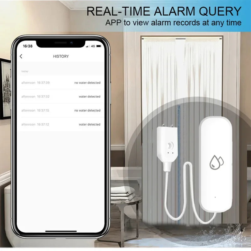 Wi-Fi Water Leak Sensor, Smart Home Protection with Instant Alerts