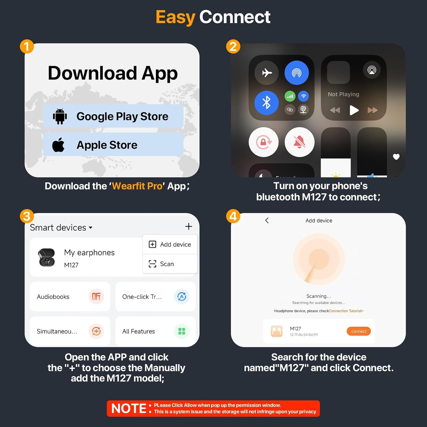AI Wireless Translation Earbuds – 48H Playtime, IPX5 Waterproof, 144 Languages, Real-Time 4-in-1 Translator for Travel & Business