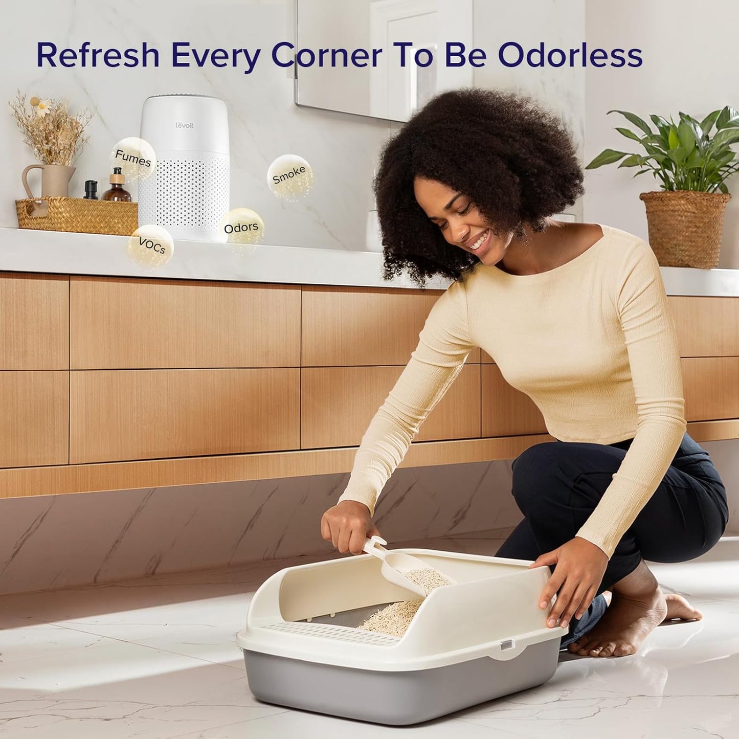 Levoit Core Mini-P Air Purifier, Quiet, Compact & Aromatherapy-Ready