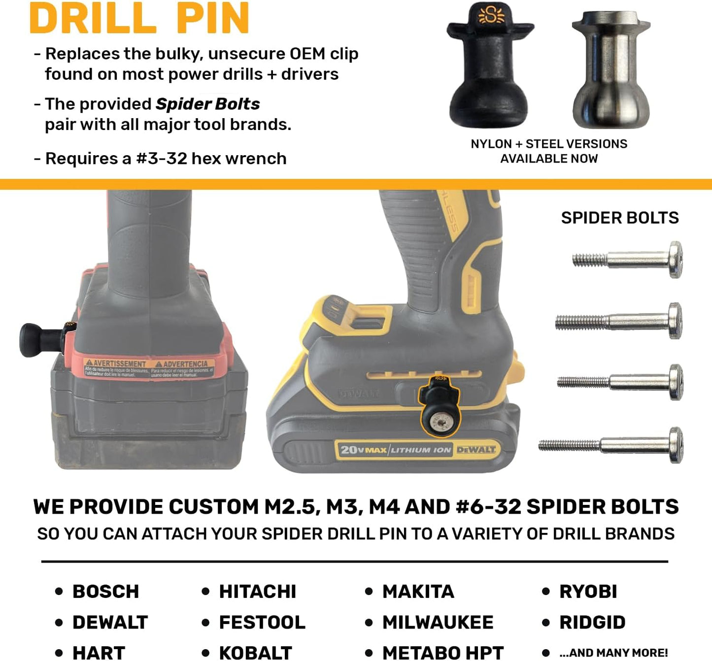 Spider Tool Holster, Compatible With All Major Tool Brands