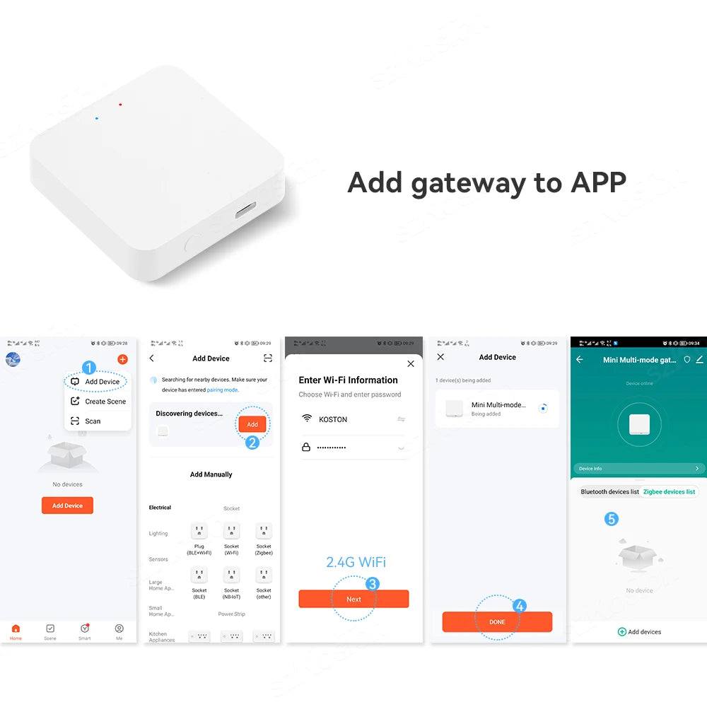 Zigbee 3.0 Bluetooth Gateway Hub, Easy Setup for Alexa & Google Home