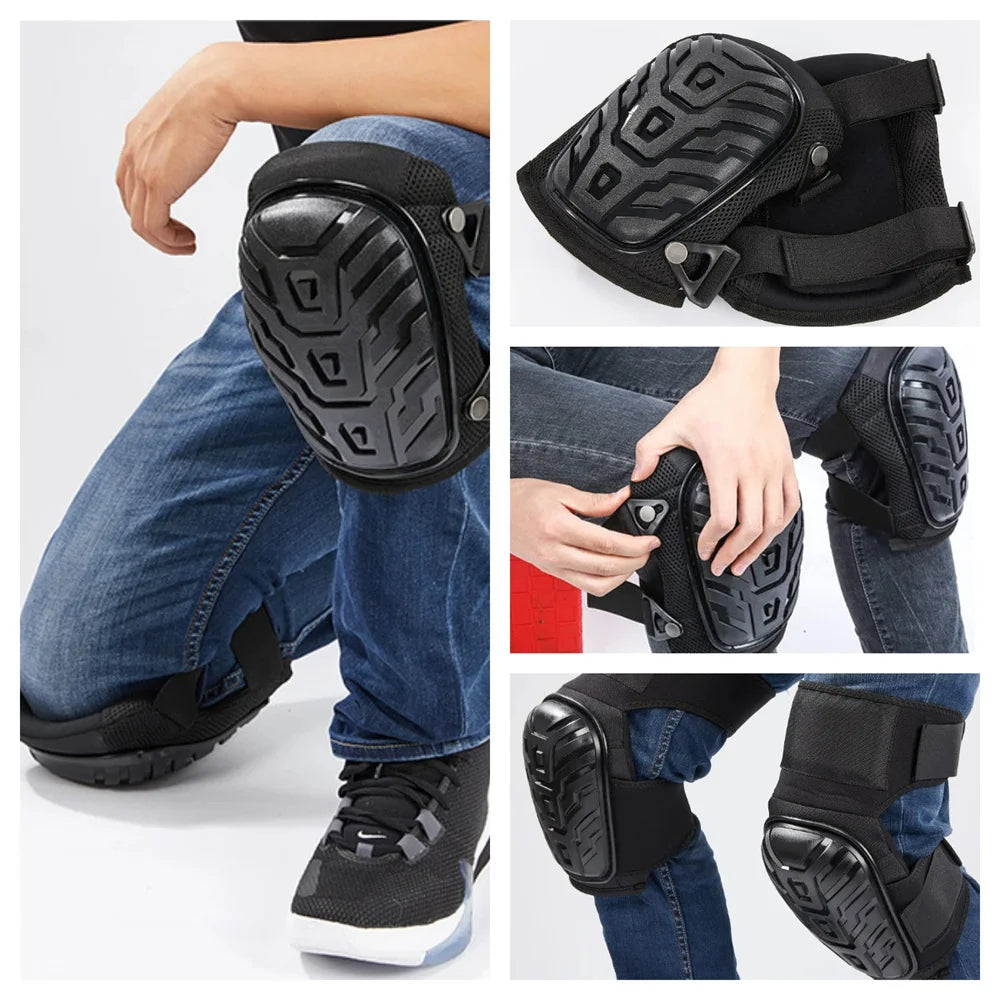 Professional Knee Pads, Thick Gel Cushion, Adjustable Straps for Construction, Gardening & Flooring Work
