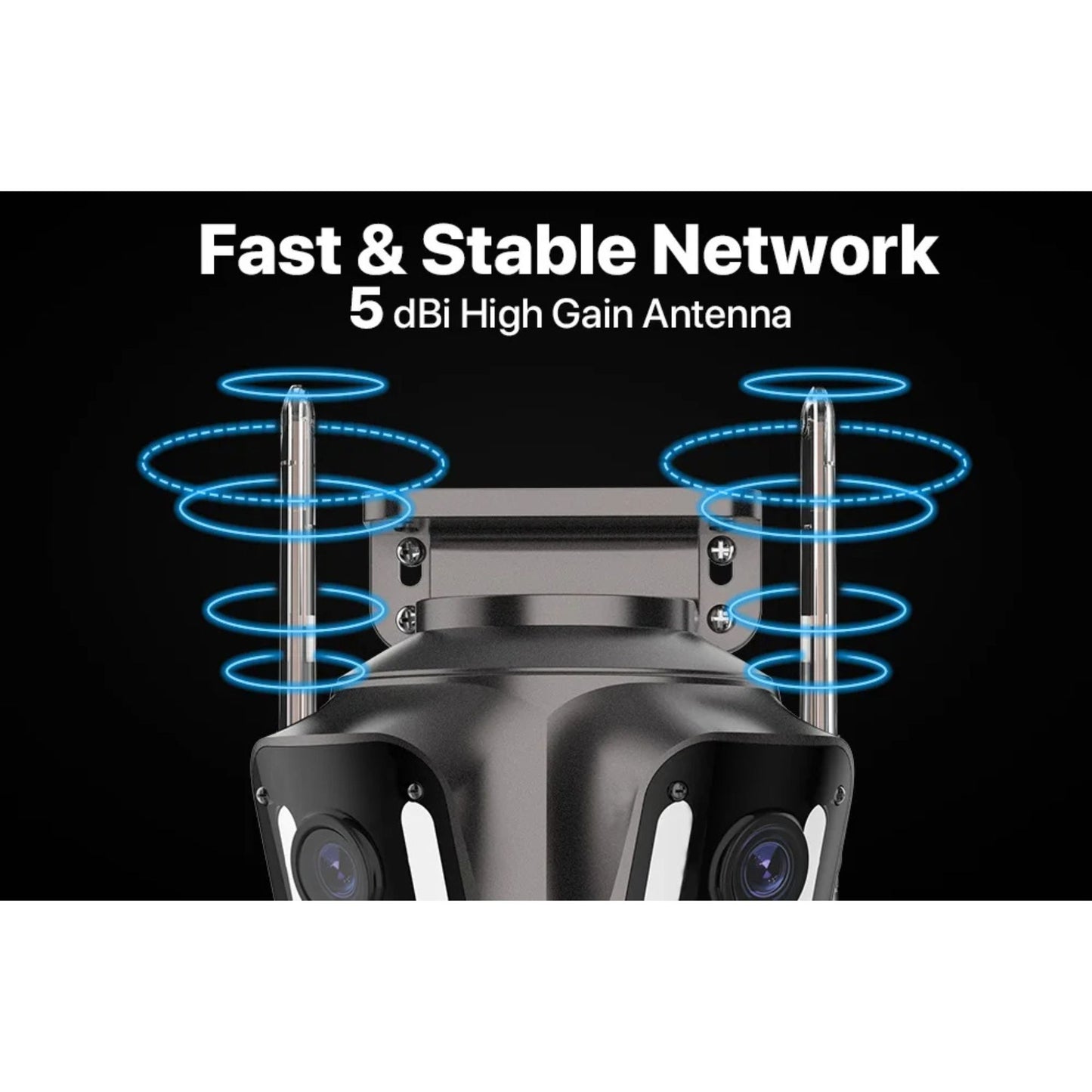 12MP HD Outdoor PTZ Wi-Fi Security Camera, Triple Lens, Auto Tracking, Night Vision, iCSee App