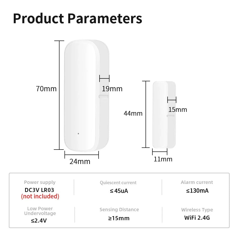 ZigBee Door/Window Sensor – Instant Alerts for Home Security