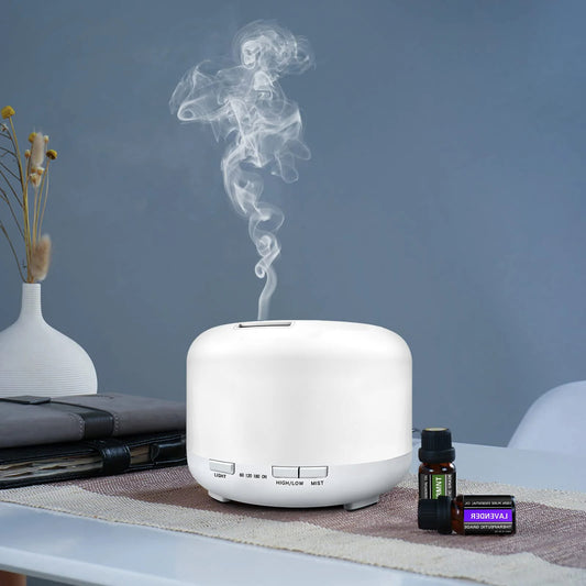 500ml Serene Glow Essential Oil Diffuser, 7 Color Mode with Remote Control for Home