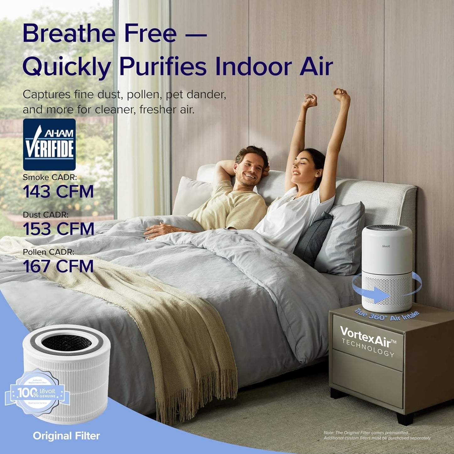 Levoit Core 300-P Air Purifier for Large Rooms