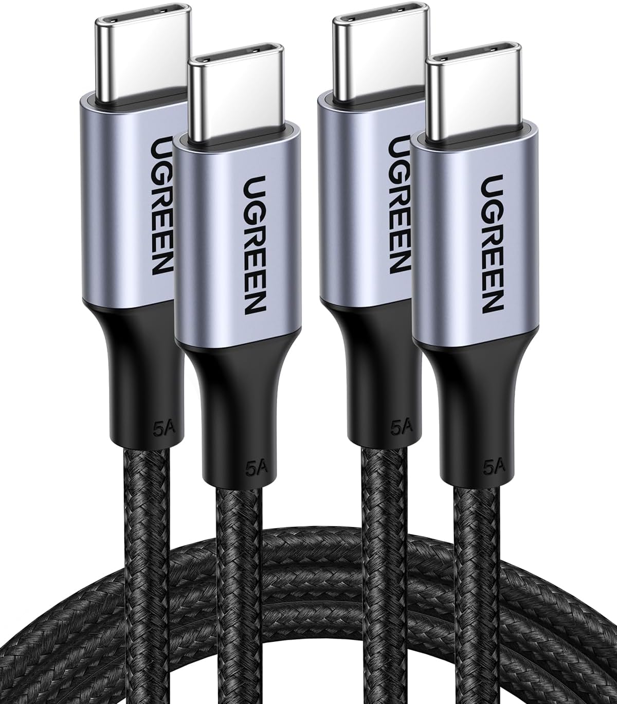 UGREEN 100W USB-C to USB-C Cable, Fast Charging, 2-Pack