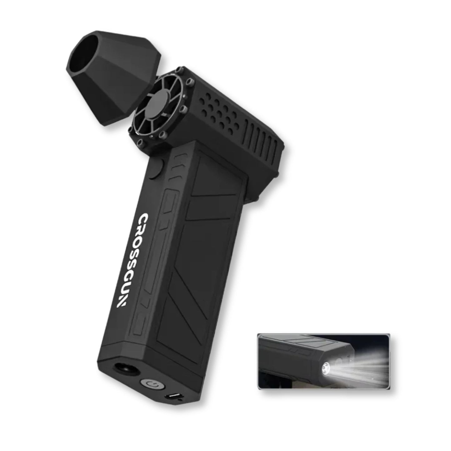 CROSSGUN X3 Pro Turbo Jet Blower Fan, 130,000 RPM, 4 speeds, LED light, 2h Battery