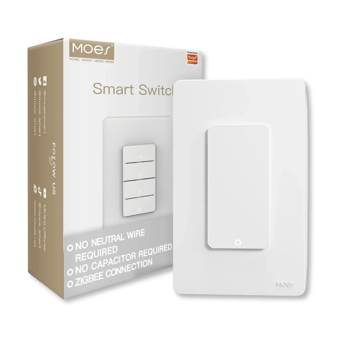 MOES ZigBee Smart Light Switch – Control Lights from Your Phone or Voice