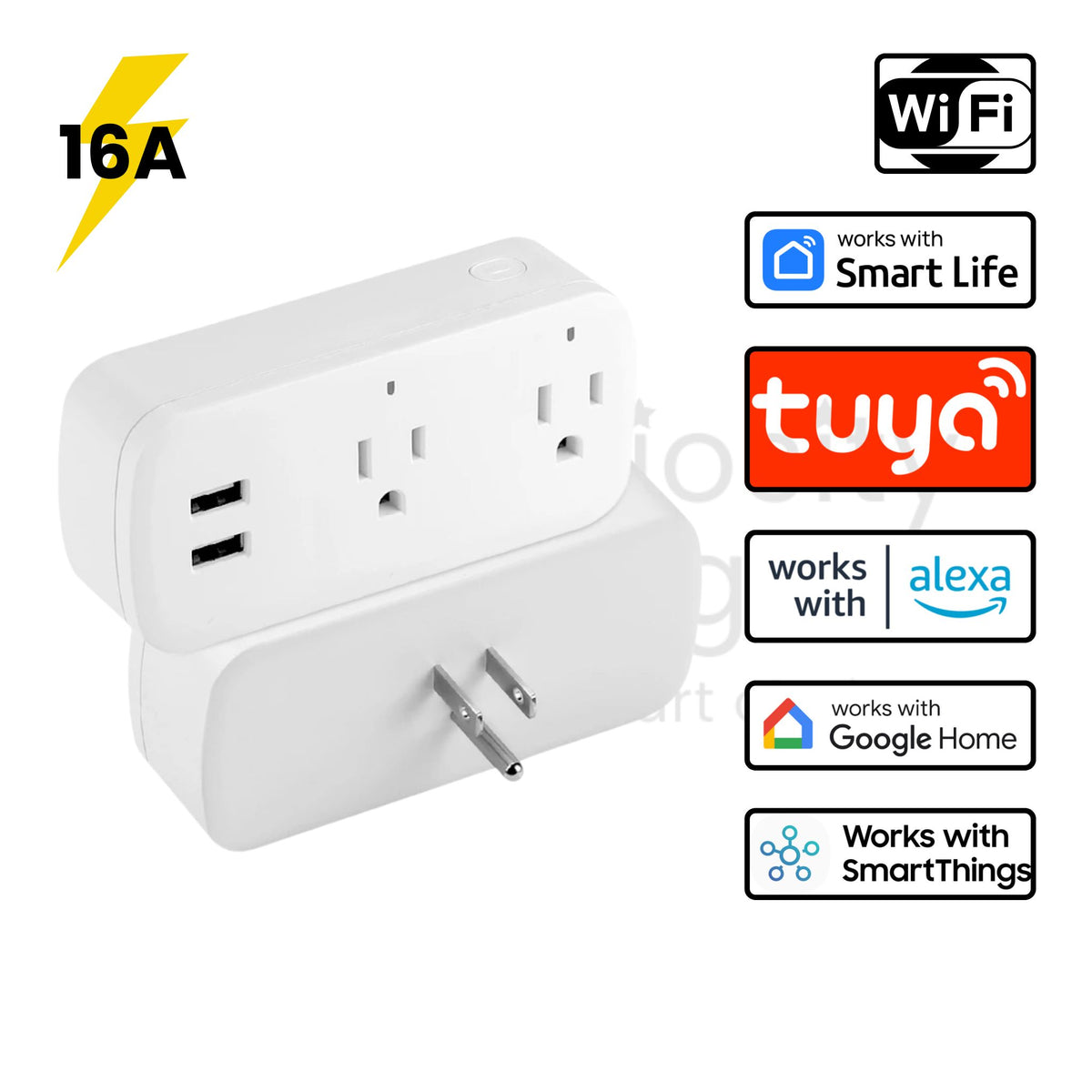 Dual Smart Plug With USB – Two Appliances, One Outlet