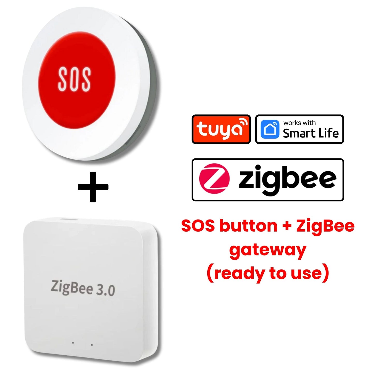 ZigBee Smart SOS Emergency Button, Get Help with One Press
