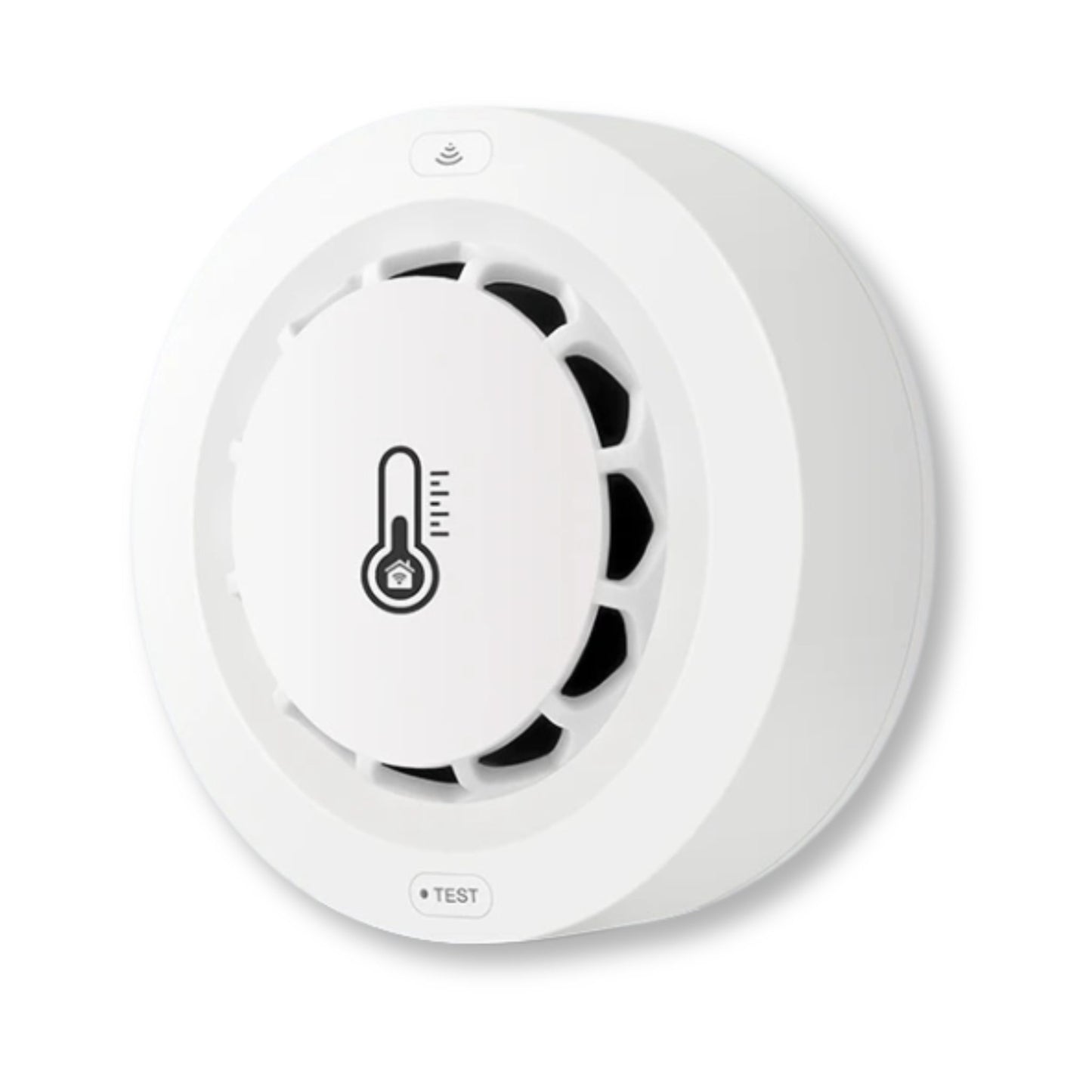 Wi-Fi Smart Smoke Detector, Temperature & Humidity Sensor, 80dB Alarm, App Control for Tuya, Smart Life
