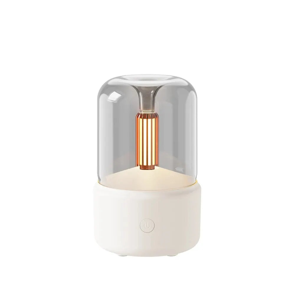 120ML Candle Glow Essential Oil Aromatherapy Diffuser, USB, Warm Light