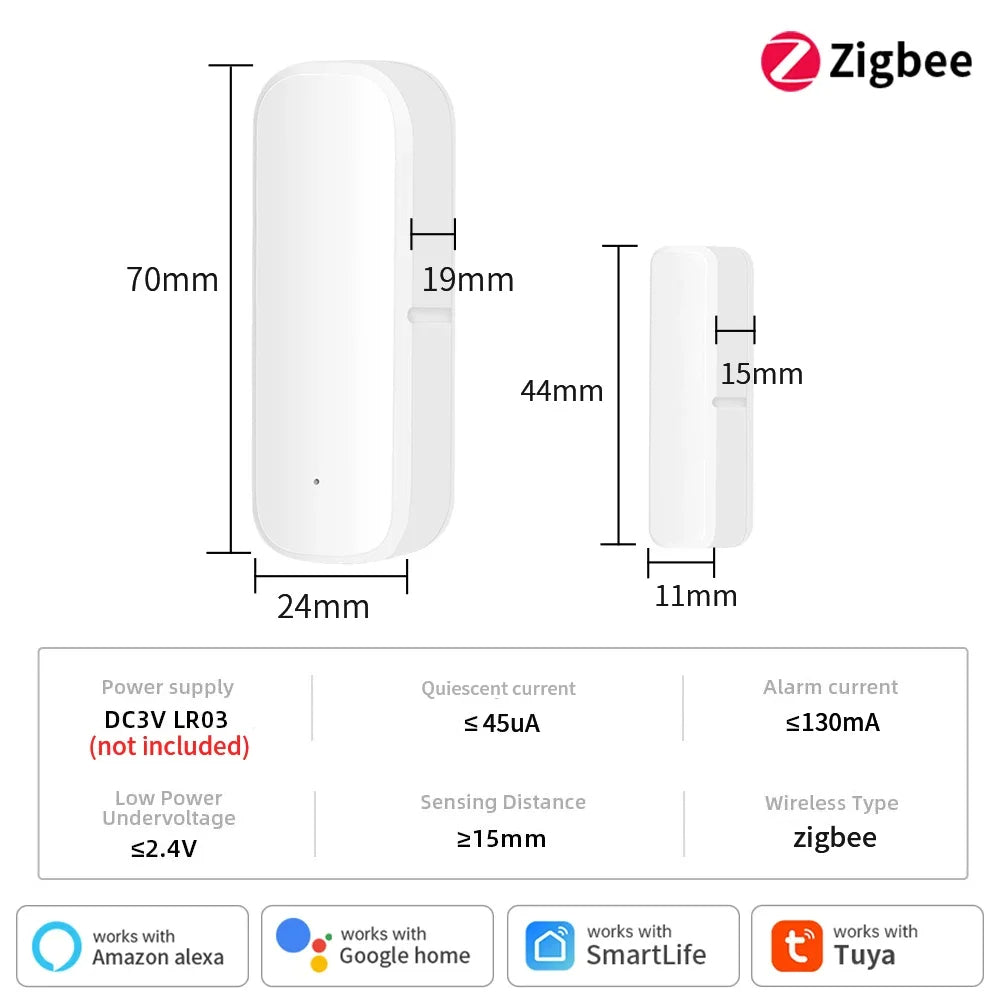 ZigBee Door/Window Sensor – Instant Alerts for Home Security