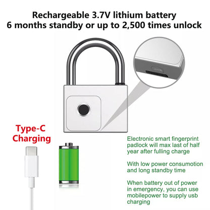P70 Smart Padlock – Fingerprint & App Unlock for Keyless Security
