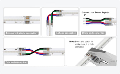 FCOB Solderless Connectors - Cut, Extend & Turn Corners