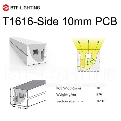 BTF-LIGHTING Neon Silicone Housing – Smooth Dot-Free Neon Light