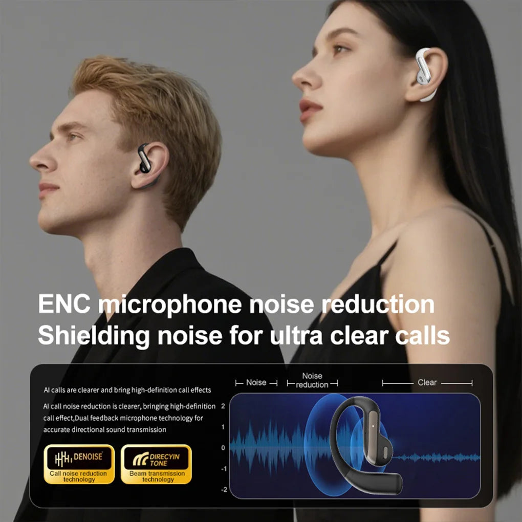 YJ-55 Open-Ear Hook Wireless Earbuds, Secure Fit For Daily Movement
