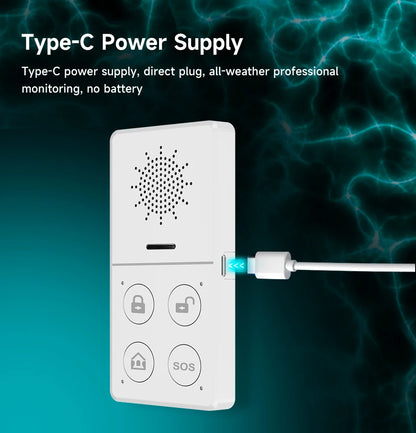 Wi-Fi Smart Burglar Security Alarm System, 130dB Loud Siren, App & Voice Control for Tuya, Smart Life, Alexa & Google Home