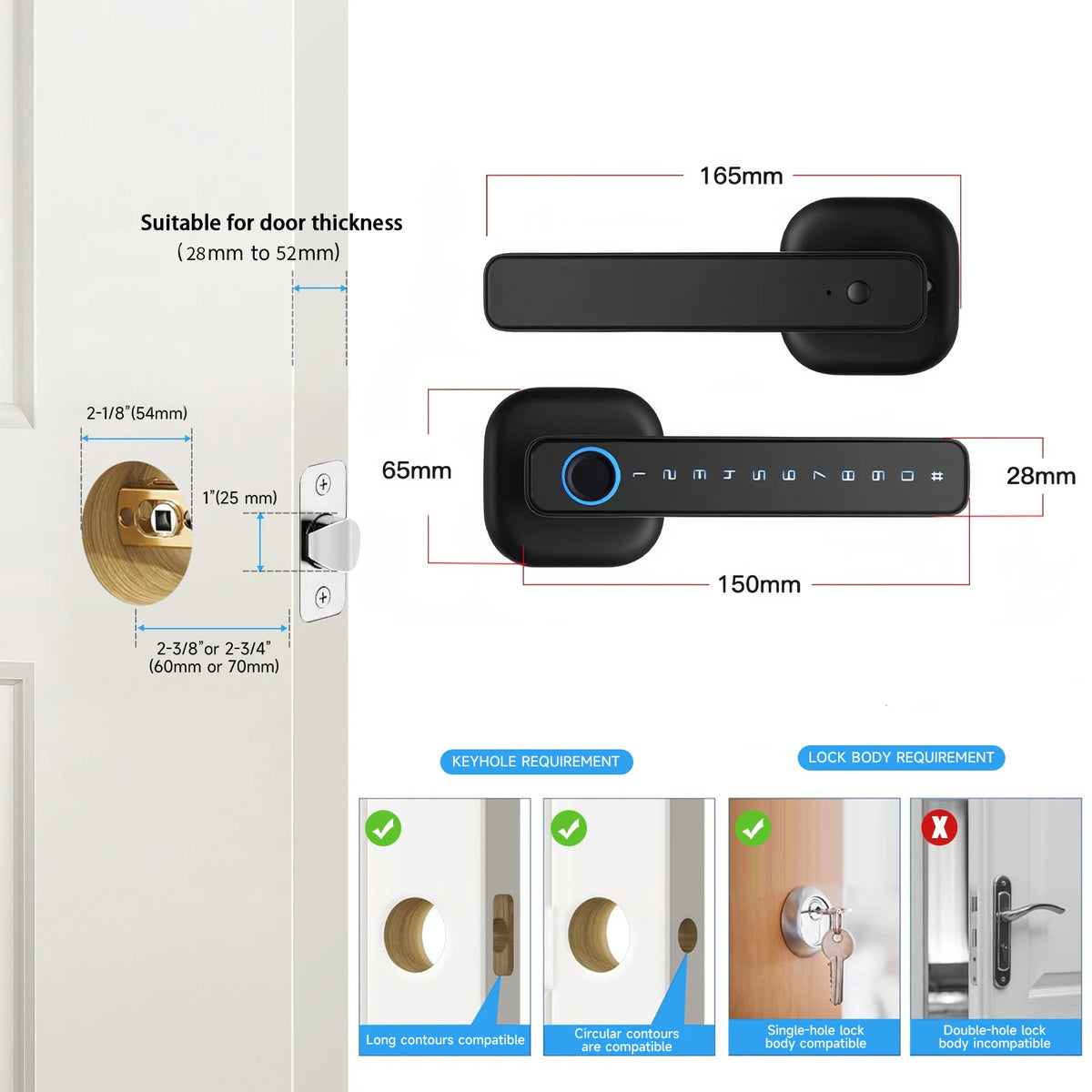 M6 Smart Lock with Handle