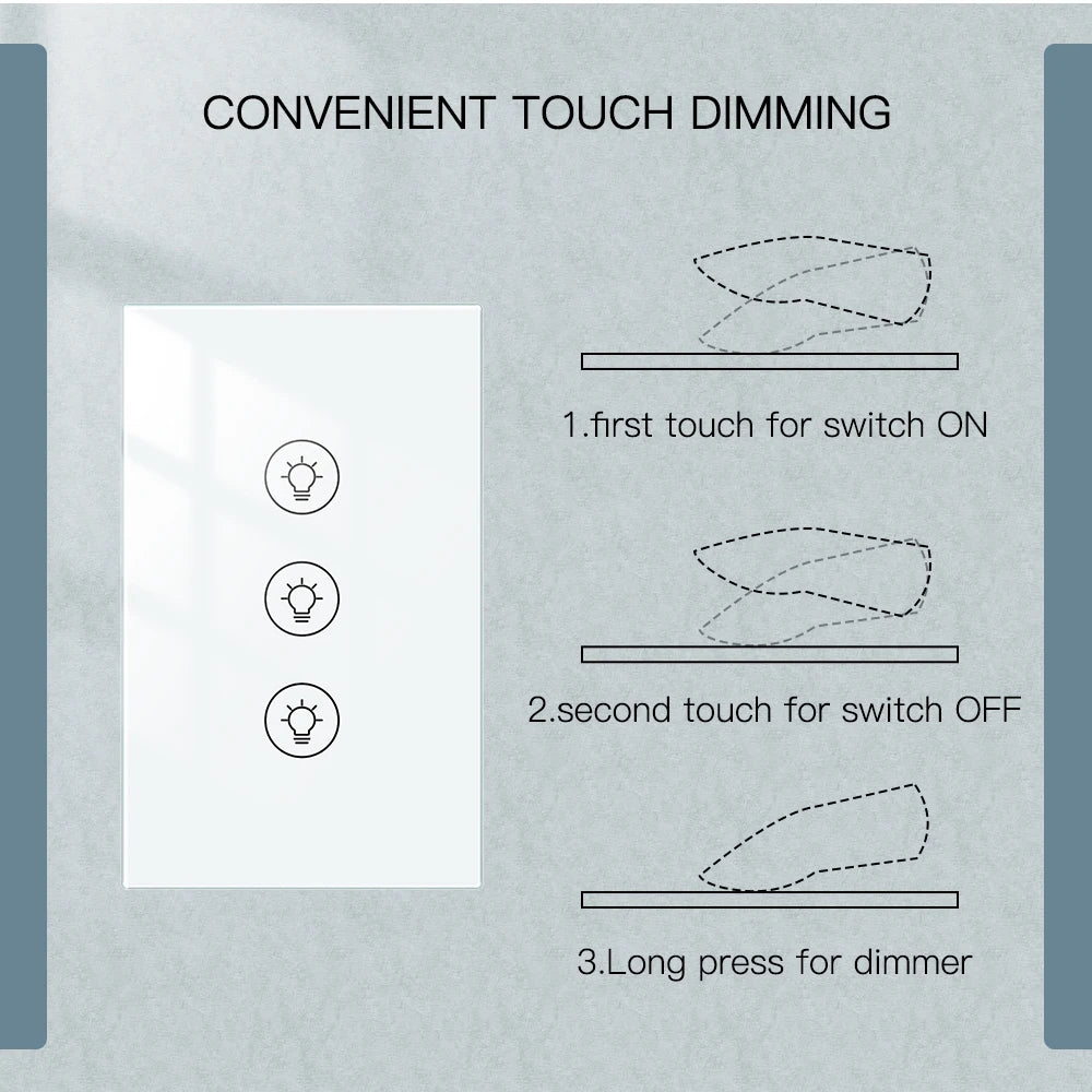 MOES Wi-Fi Smart Dimmer Light Switch – Control Brightness Anytime, Hands-Free