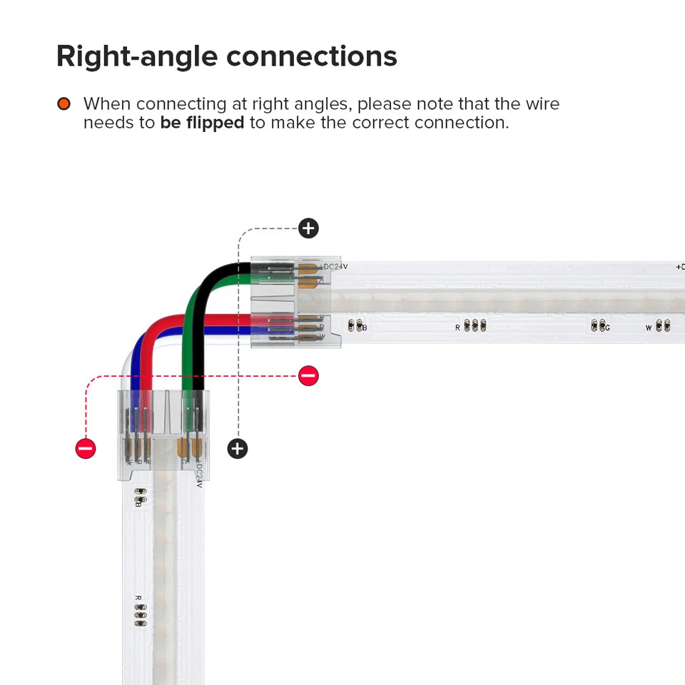 FCOB Solderless Connectors - Cut, Extend & Turn Corners