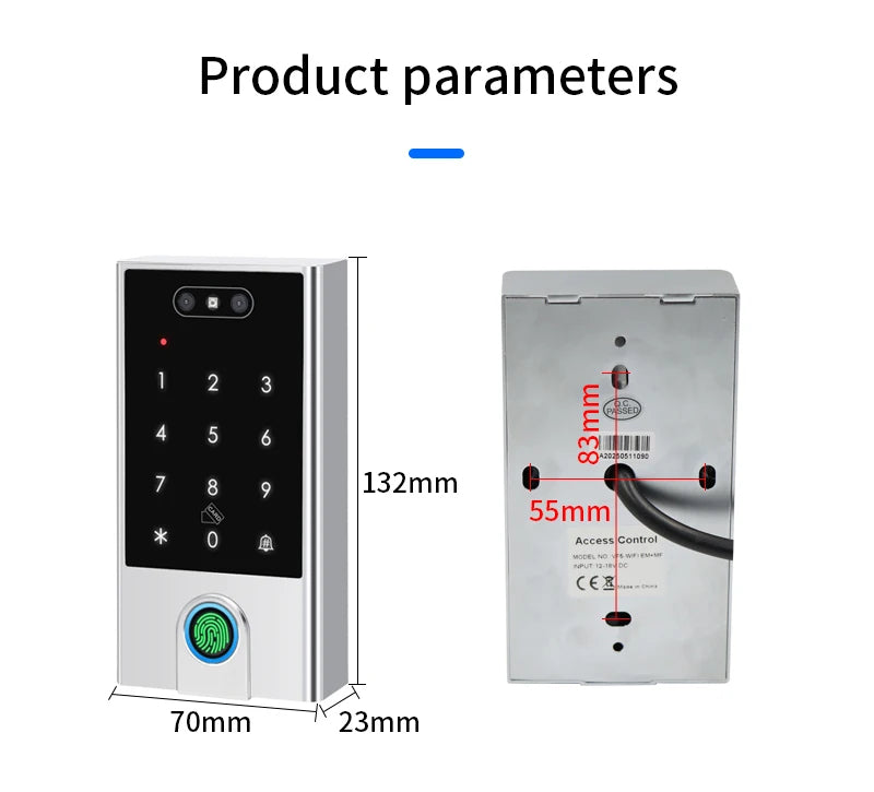 VF4-5 Smart Wi-Fi Access Control - Unlock with Your Face, Fingerprint, RFID Card, PIN or App Control