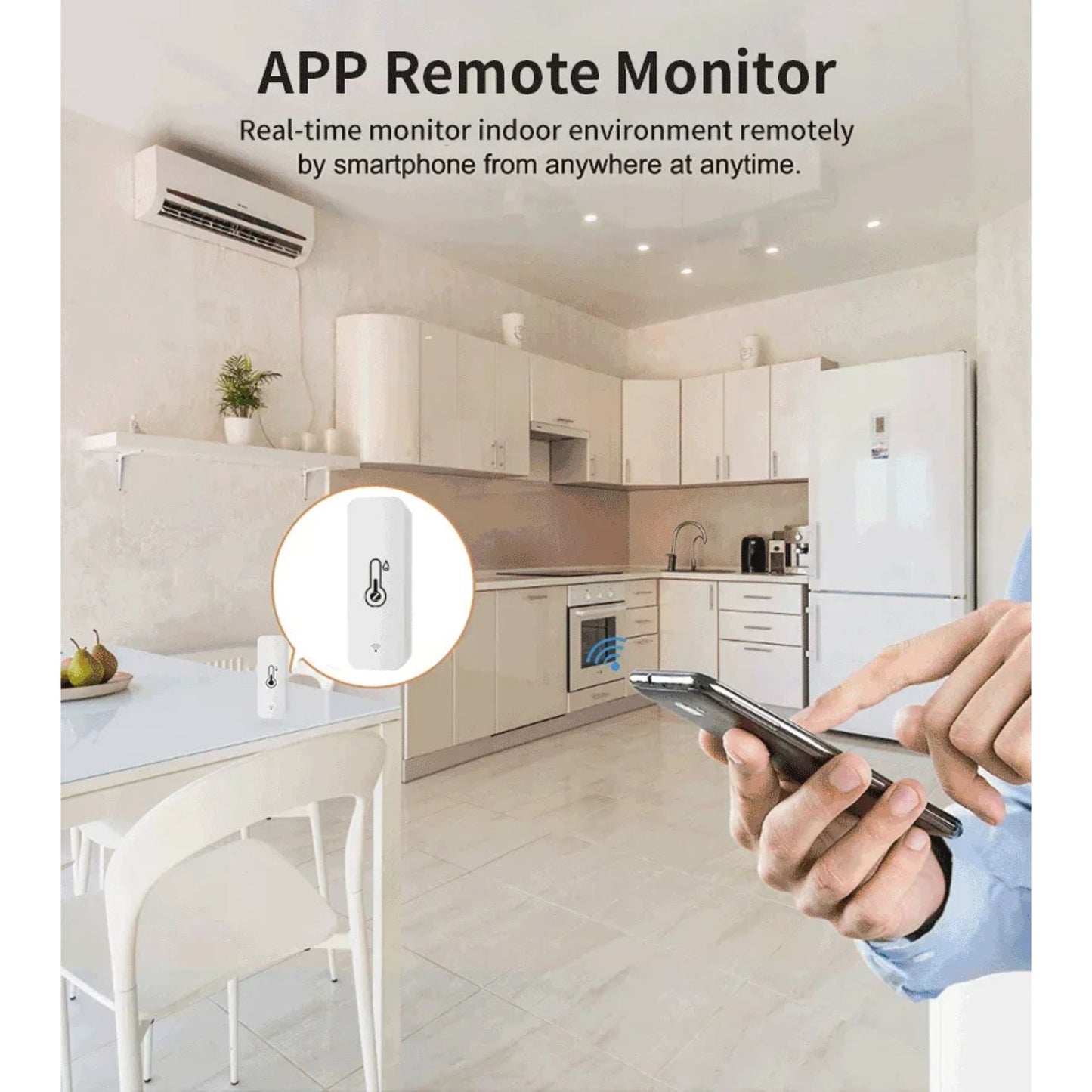 Smart Temperature & Humidity Sensor – Real-Time Indoor Climate Monitor