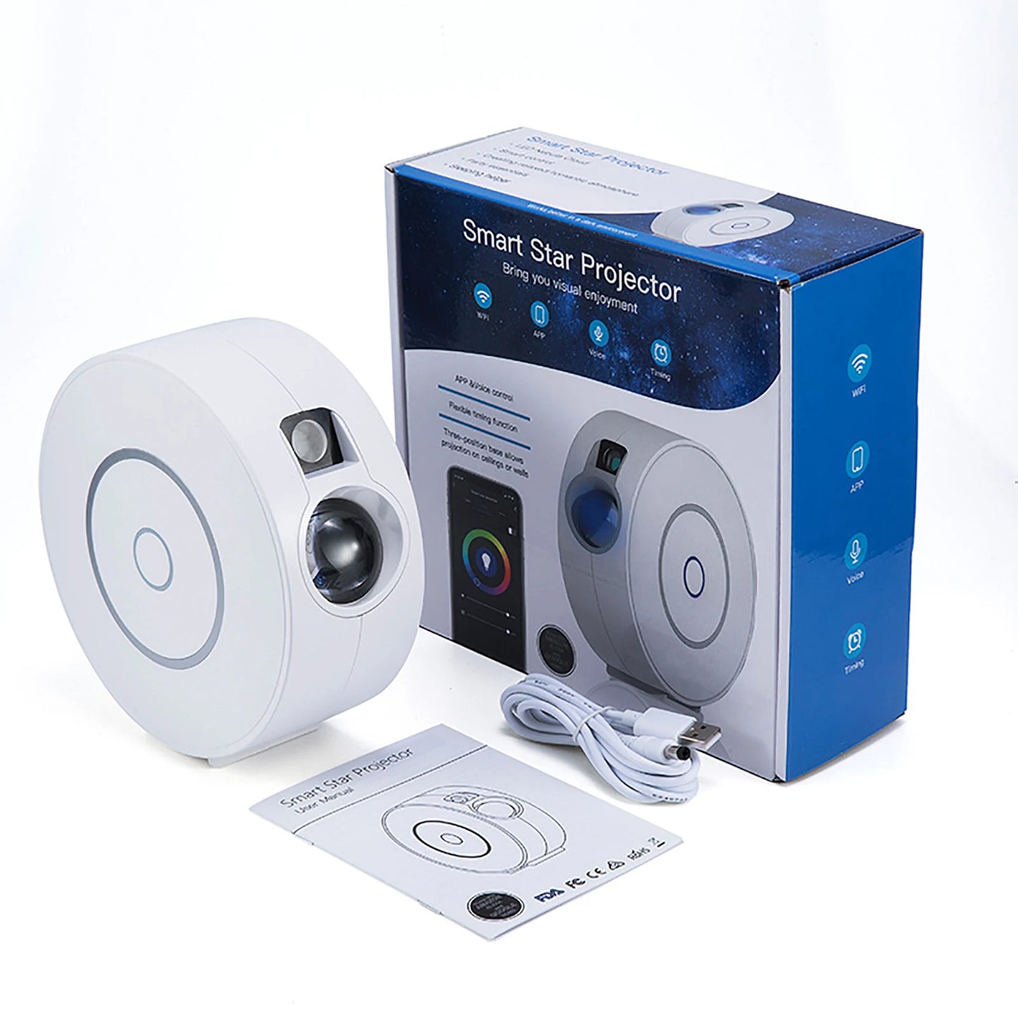 Smart Galaxy Projector - Turn Your Ceiling Into a Moving Aurora Sky