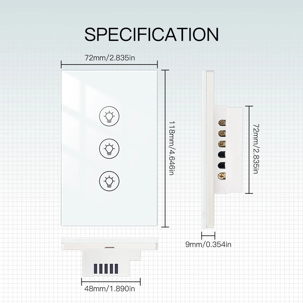 MOES Wi-Fi Smart Dimmer Light Switch – Control Brightness Anytime, Hands-Free