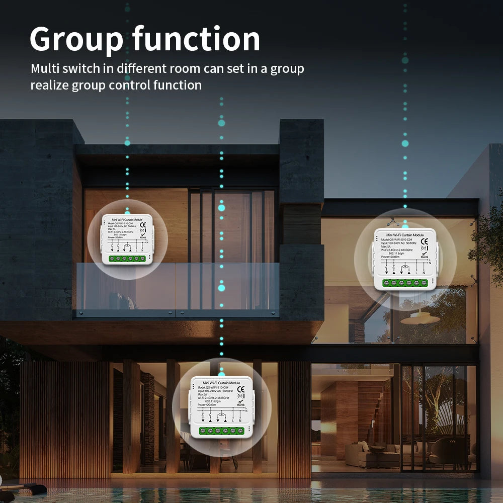 Wi-Fi Smart Light Switch Module (1/2/3 Gang) – Hands-Free Voice & App Control for Any Room