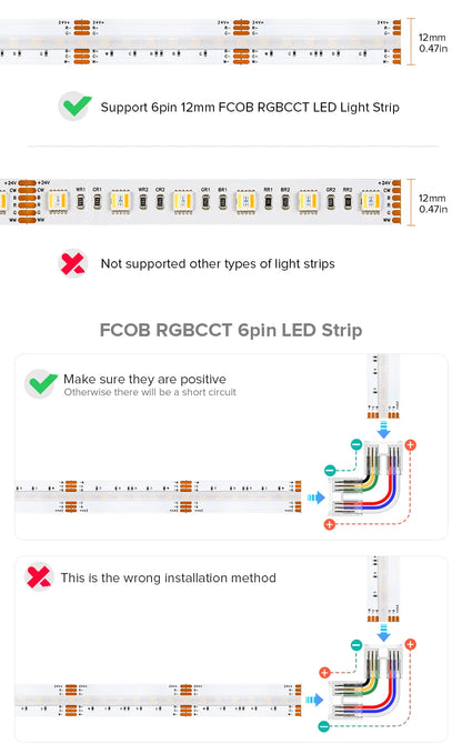 FCOB Solderless Connectors - Cut, Extend & Turn Corners