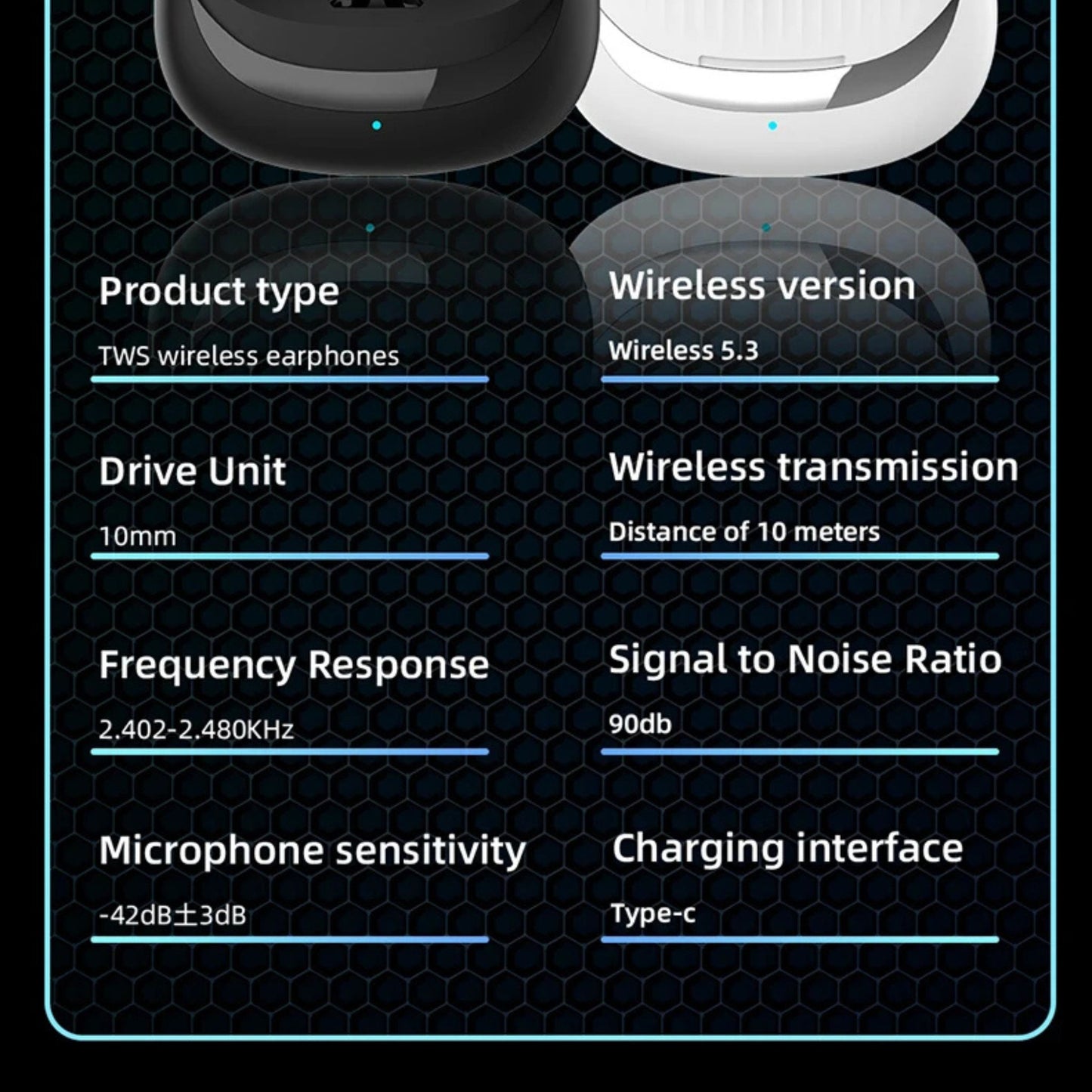 Mate70 True Wireless In-Ear Earbuds, Clear Sound For Everyday Listening