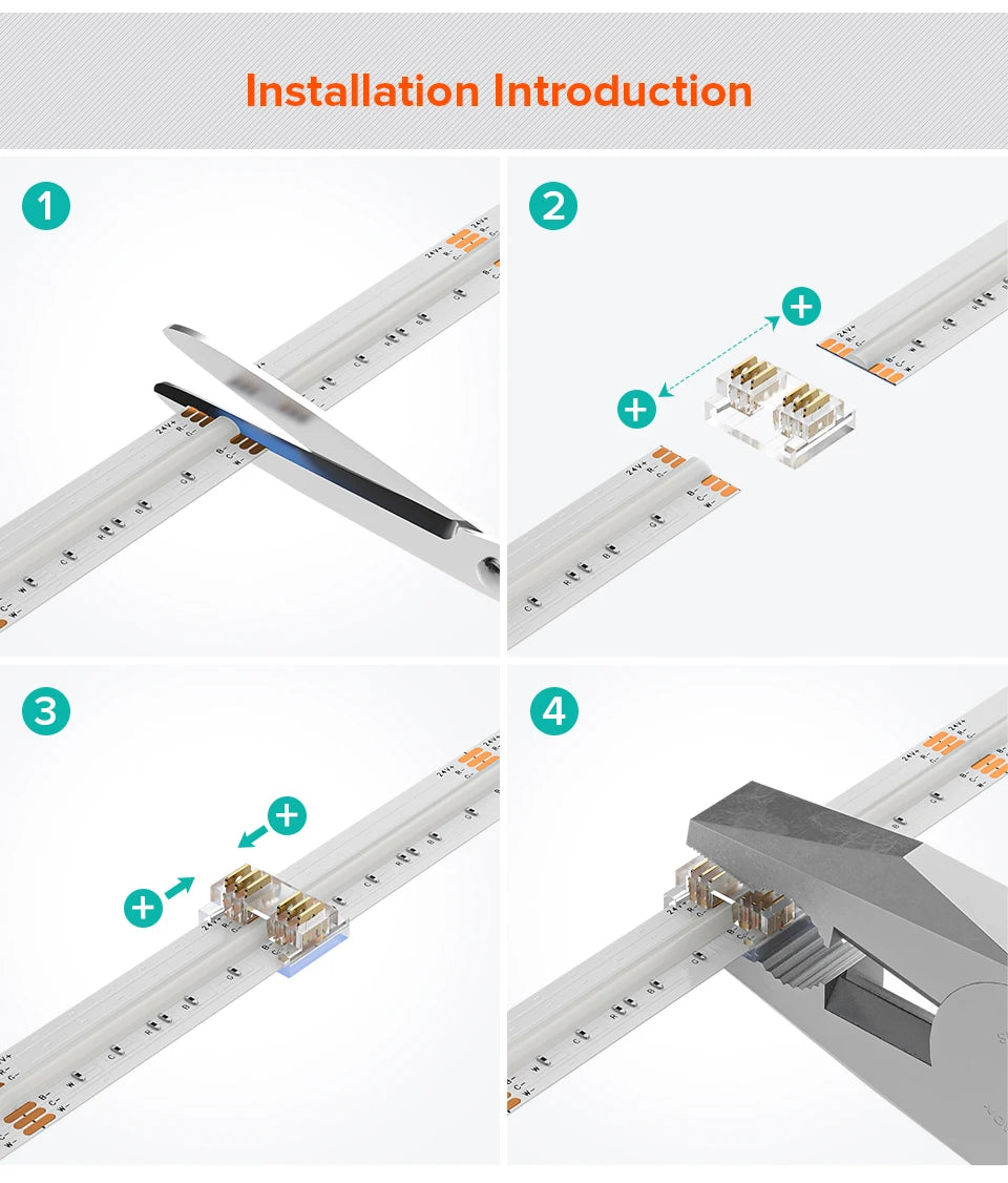 FCOB Solderless Connectors - Cut, Extend & Turn Corners
