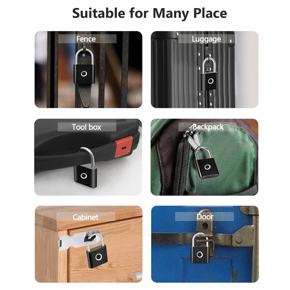 P70 Smart Padlock – Fingerprint & App Unlock for Keyless Security