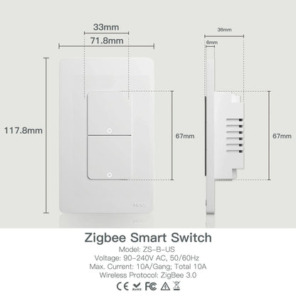 MOES ZigBee Smart Light Switch – Control Lights from Your Phone or Voice